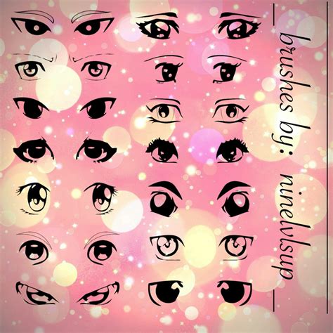 Anime Eyes Brushes by ninelvlsup on DeviantArt