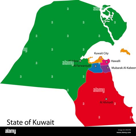 Map of kuwait city hi-res stock photography and images - Alamy