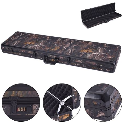 49" Long Aluminum Locking Rifle Gun Case Lock Shotgun Storage Box Carry Camo