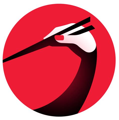 This Japanese restaurant logo is simultaneously a Japanese crane and a hand holding chopsticks ...