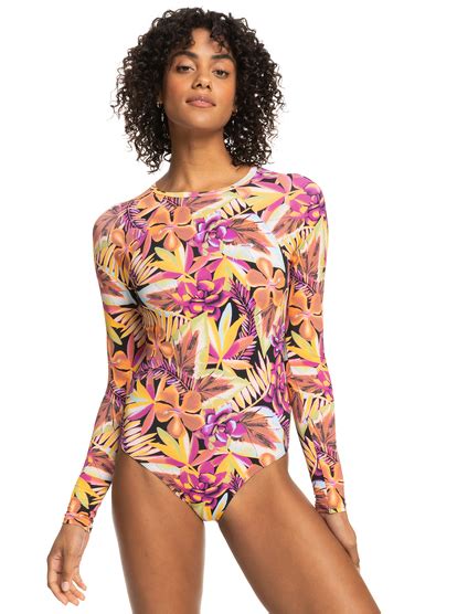 Womens Fashion Long Sleeve One-Piece Swimsuit | Roxy