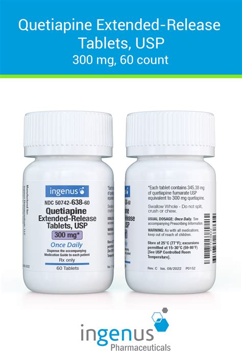 Quetiapine Fumarate Extended-Release Tablets – Ingenus Pharmaceutical