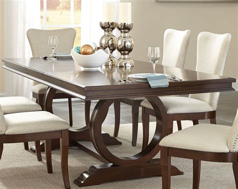 Oratorio Cherry Extendable Trestle Dining Table by Homelegance | 1StopBedrooms
