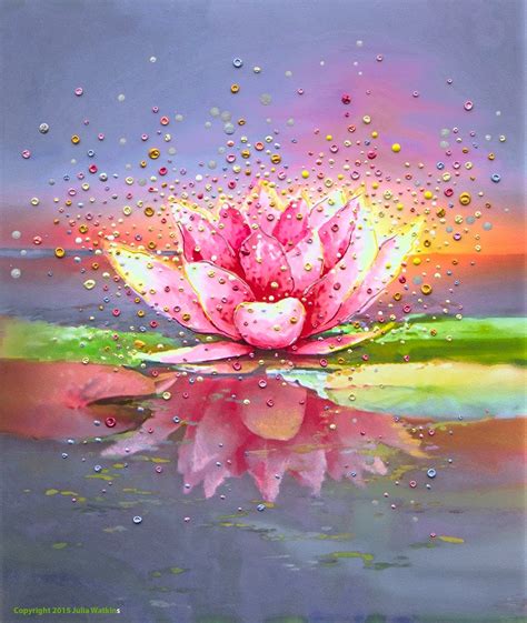 The Energy Art Store By Julia Watkins — Pink Lotus Energy Painting ...