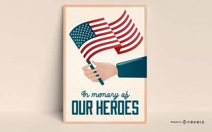 Veterans Day Editable Poster Vector Download