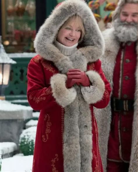 Goldie Hawn Christmas Chronicles 2 Coat | Mrs. Claus Christmas Coat