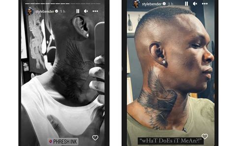 Israel Adesanya flaunts new neck tattoo, asks fans to decode its meaning