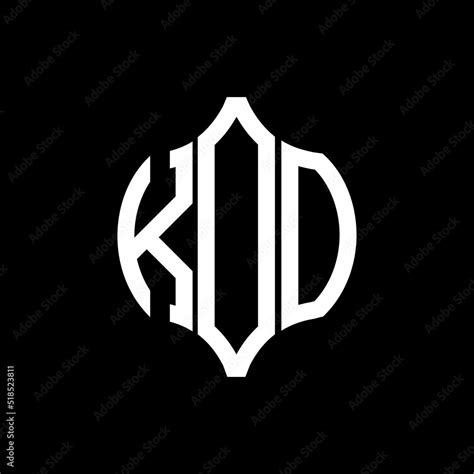 KOO letter logo. KOO best black background vector image. KOO Monogram ...