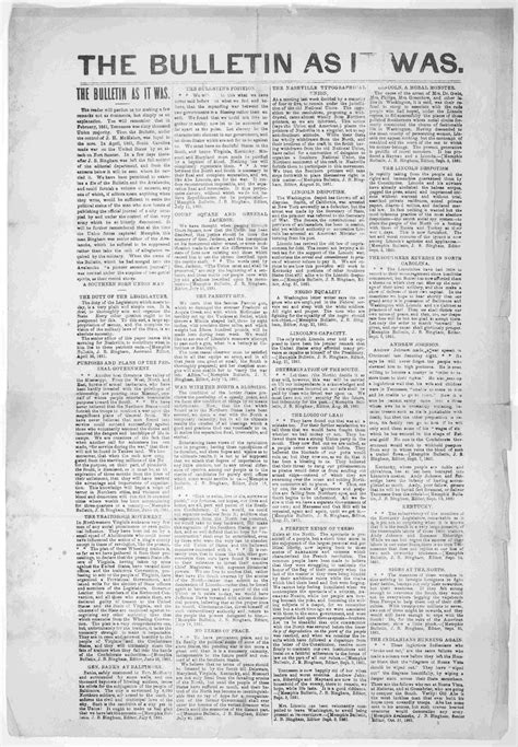 The Bulletin as it was ... Memphis. Oct. 31, 1861. | Library of Congress