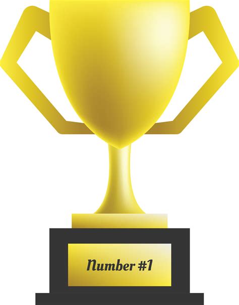 Number 1 golden trophy vector design 21556199 Vector Art at Vecteezy