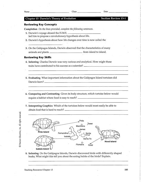 Evolution Natural Selection And Speciation Skills Worksheet Answers - SkillsWorksheets.com