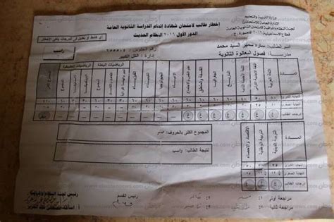 الوطن سبورت | "الوطن سبورت" ينشر شهادة الثانوية العامة لصاحبة برونزية ...