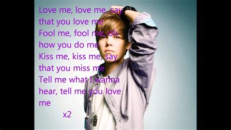 Justin bieber - Love me with lyrics - YouTube