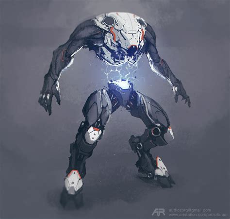 Robot, Andrey Terentev on ArtStation #mecha – https://www.pinterest.com/pin/336714509624538290 ...