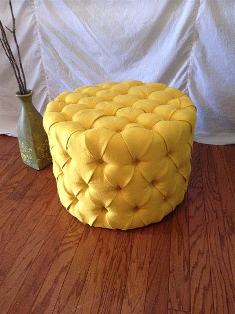 Round Tufted Ottoman Upholstered Ottoman Coffee Table Tufted - Etsy