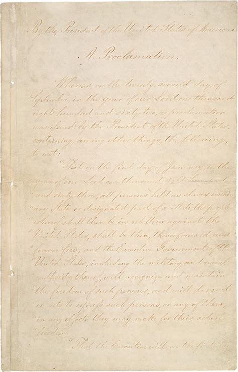 Emancipation Proclamation (1863) | National Archives