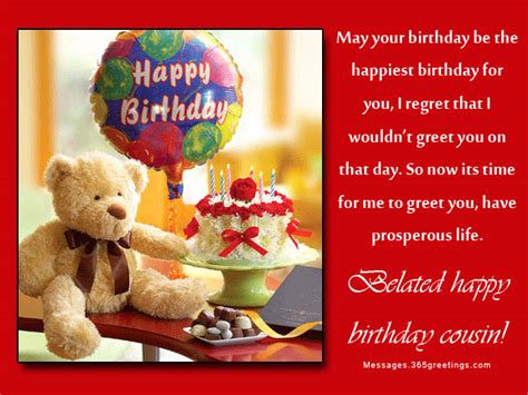 Belated Happy Birthday Cousin - Wish Birthday – Birthday Wishes ...