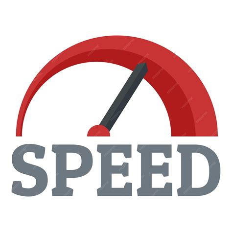 Premium Vector | Red speedometer logo flat illustration of red speedometer vector logo for web ...