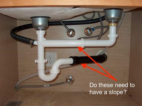 plumbing - Do I need a slope in drain lines under sink? - Home ...