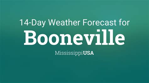 Booneville, Mississippi, USA 14 day weather forecast