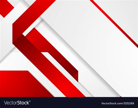 Bright tech corporate red and white background Vector Image