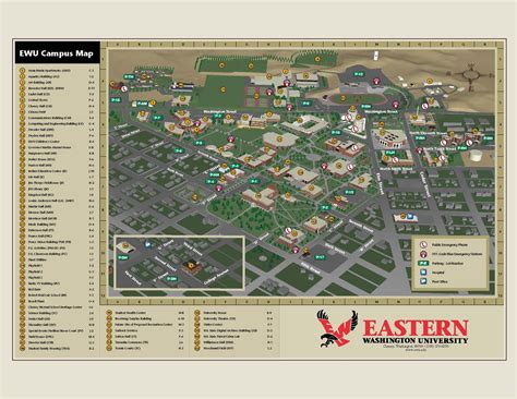 Eastern Washington University Campus Map - Cheney Washington • mappery