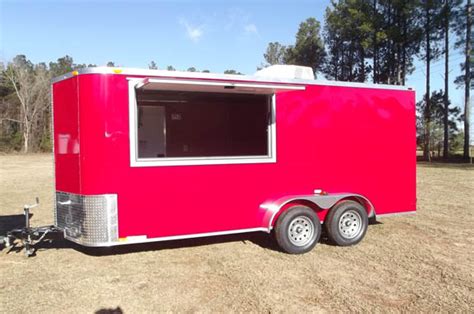 7x16 Red Vending Cargo Trailer - 705 - American Trailer Pros - Cargo Trailers, Enclosed Trailers ...