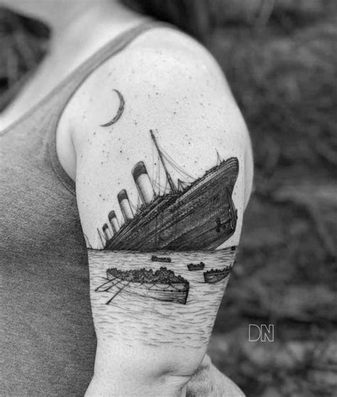 Titanic Tattoo on Shoulder | Best Tattoo Ideas Gallery