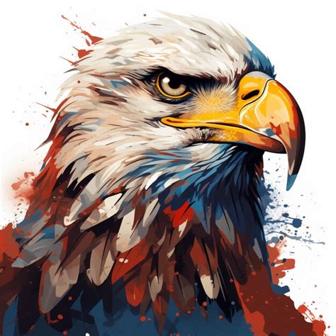 Premium Photo | Eagle bird angry face hand watercolor drawing image Ai ...