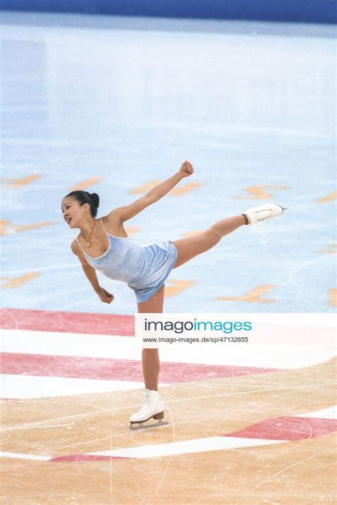 Michelle Kwan performing her free skate during the U.S. Figure Skating Championships in ...