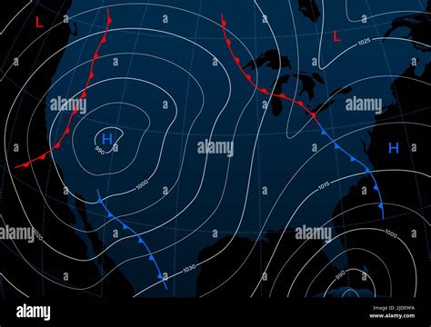 Isobars On A Weather Map