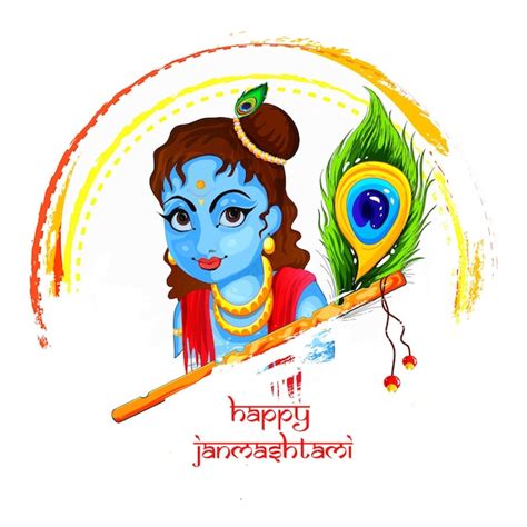 Premium Vector | Illustration for indian festival janmashtami, birth of lord krishna (hindu god ...