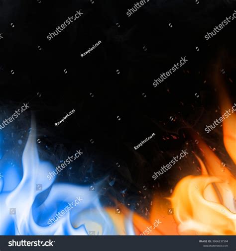 3d Flame Border Background Black Realistic Stock Illustration ...