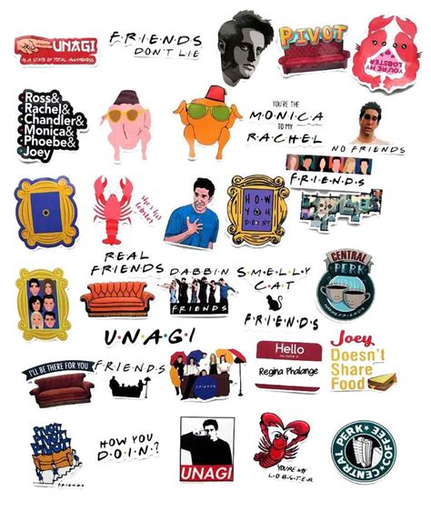 Friends Tv Show Sticker Pack, for Laptop Phone Luggage: Amazon.in ...