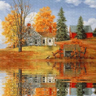 Animated Autumn Scenery Background, redheadsrule , animated , background , autumn , fall , l ...