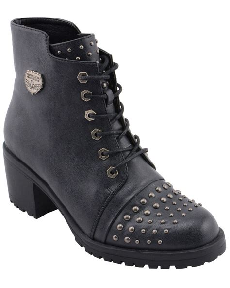 Milwaukee Leather Women's Studded Rocker Boots - Round Toe | Boot Barn