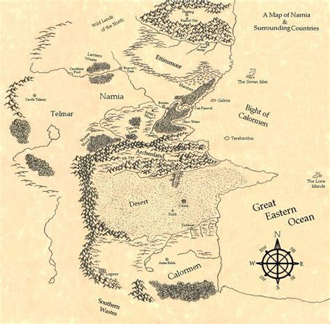 Drawn Map of Narnia by swordoftheword on DeviantArt