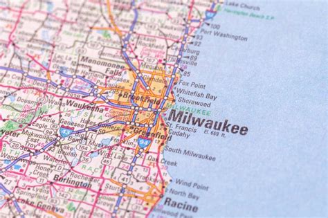 City Map of Milwaukee, USA. Stock Illustration - Illustration of transport, background: 269476221
