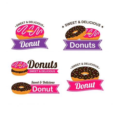 Donut Logo Design Vector | Design de logotipo, Logotipo online, Vintage logos