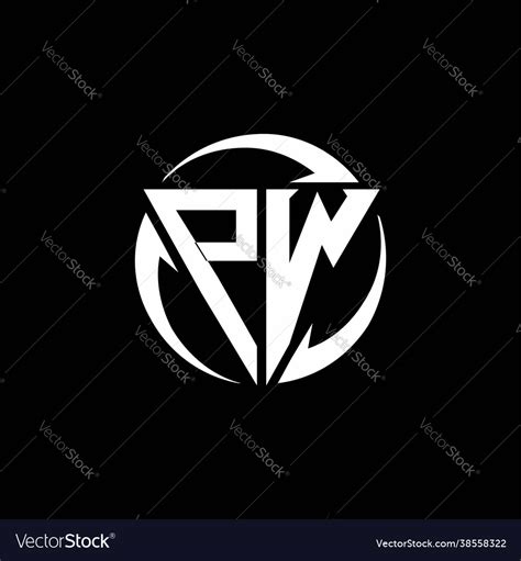 Pw logo monogram design template Royalty Free Vector Image