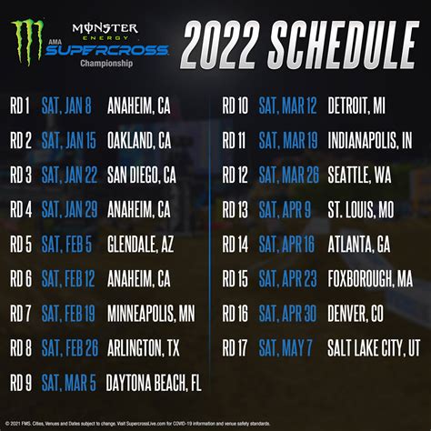 Ama 2024 Supercross Schedule Usa - Ania Maible