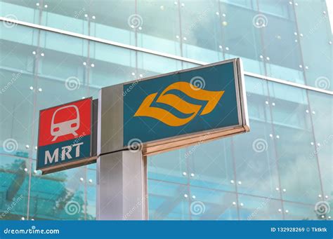 MRT Singapore subway train editorial stock image. Image of travel ...