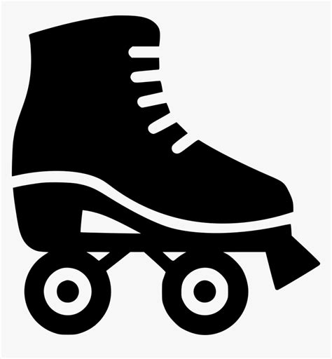 Ice Skate - Black Roller Skate Clipart, HD Png Download - kindpng