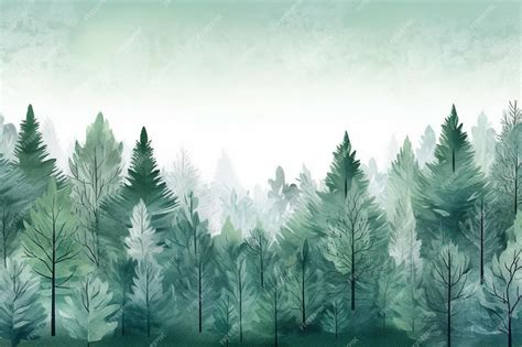 Premium AI Image | A watercolor painting of a forest with a forest background.