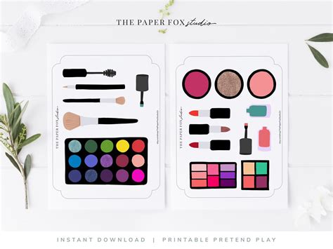 Printable Makeup Pretend Play Kit, Print at Home Kids Toys, Printable ...