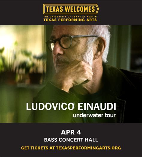 Ludovico Einaudi: Under Water Tour in Austin at Bass Concert Hall