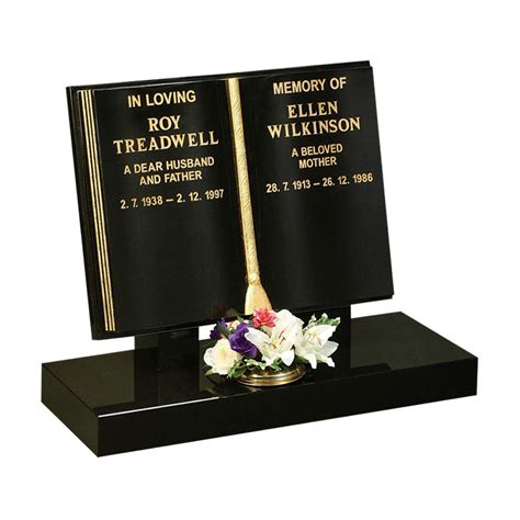 GHS47 - Fully Shaped Book Headstone - Memorials of Distinction