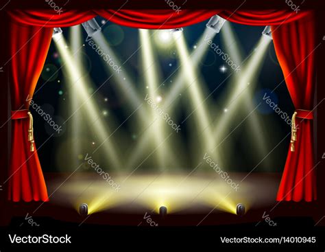 Theater stage lights Royalty Free Vector Image