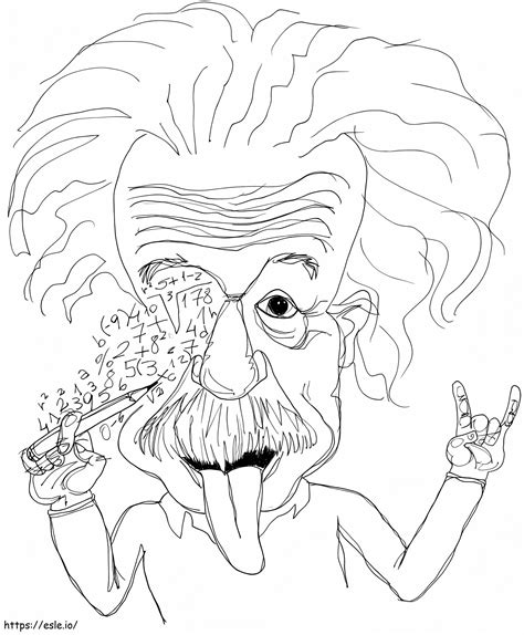 Albert Einstein Sketch coloring page