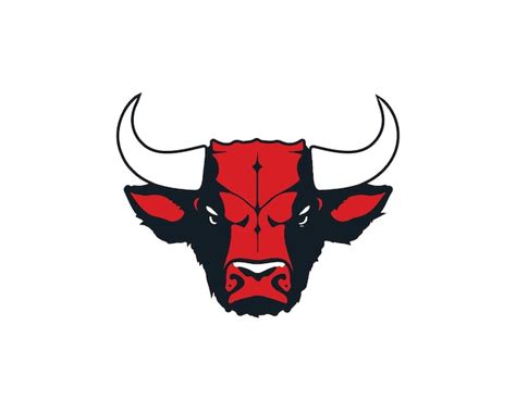 Premium Vector | Red bull head logo design